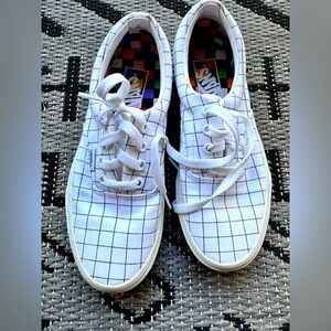 Vans white checkered authentic sneakers